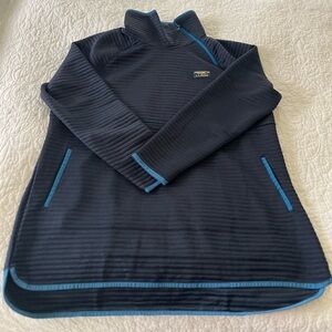 LLBean women’s air light knit asymmetrical quarter zip tunic